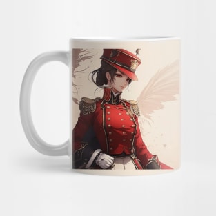 Elegant Anime Lady in Red Coat - Exclusive Design Mug